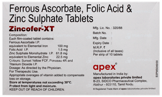 Zincofer Xt Tablet 10